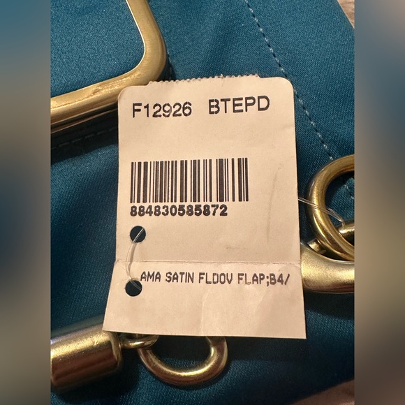 Authentic Coach Vintage Amanda Satin Fold over Flap Clutch Handbag! NWT - Picture 11 of 11